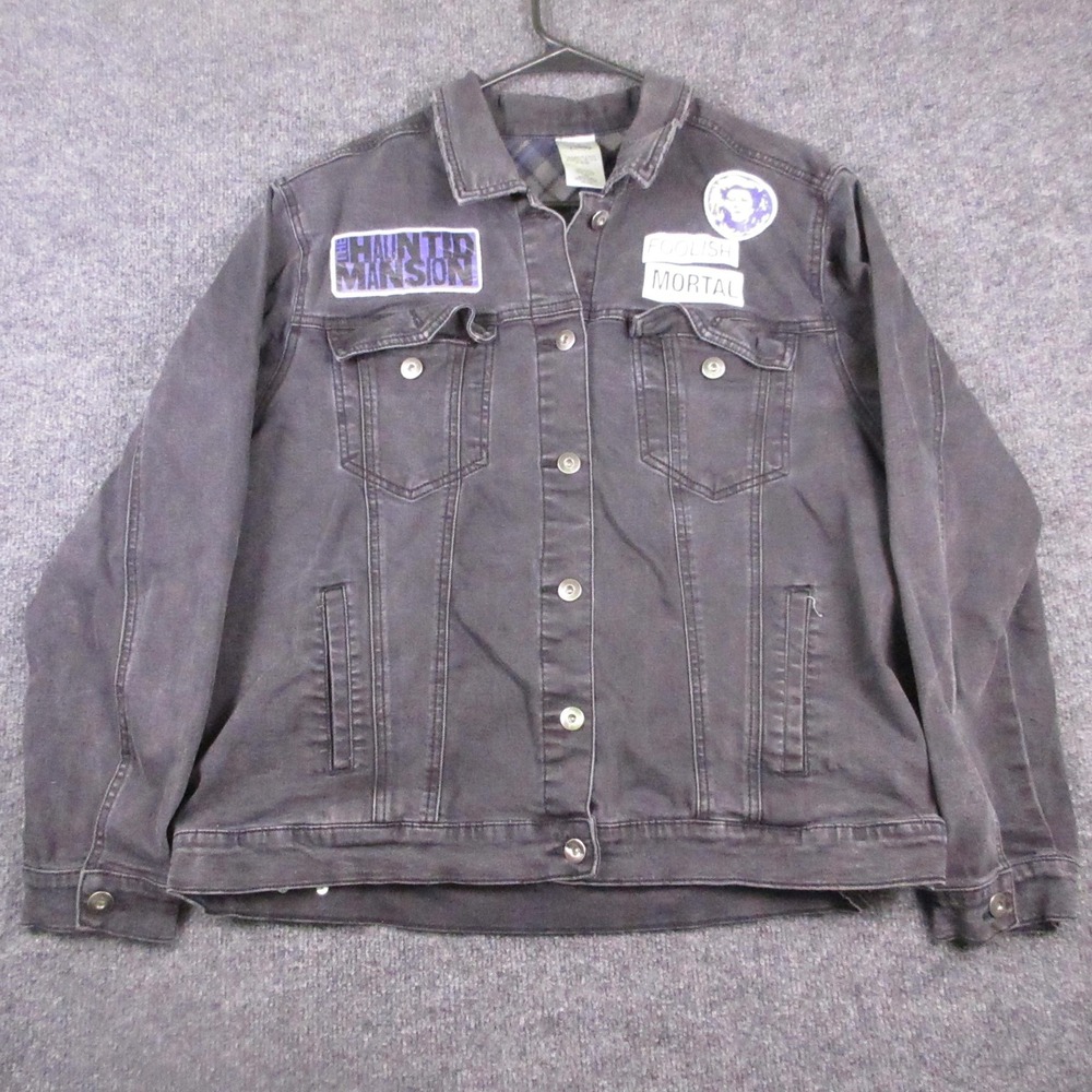 Disney Jacket Mens XL Black Haunted Mansion Madame Leota Graphic Halloween